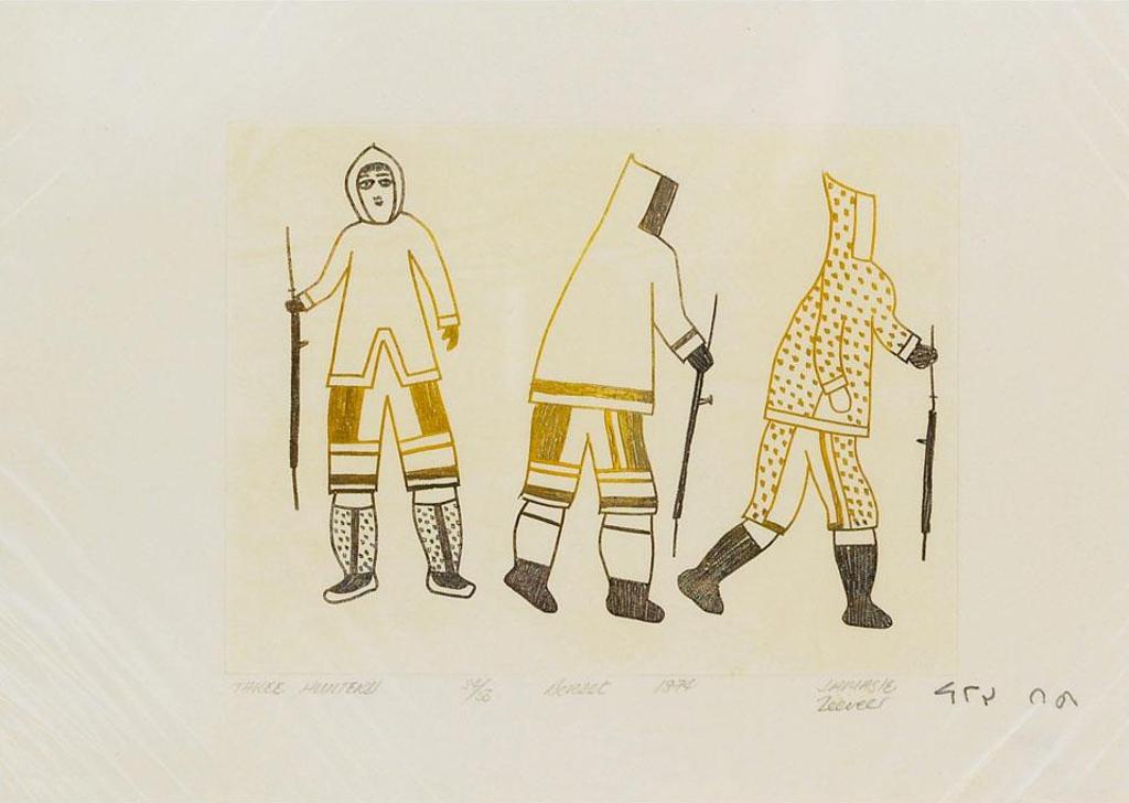 Jamasie Teevee (1910-1985) - Three Hunters