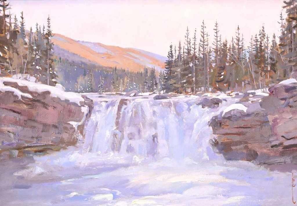 Enkhbold Dambadarjaa (1966) - Sheep River Falls After Snow; 2018