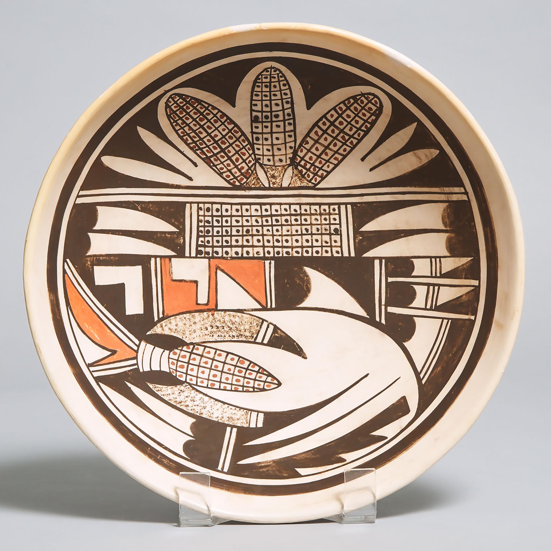 Pauline Setalla (1939) - Large Hopi Pueblo Coiled Pottery Bowl, 1971