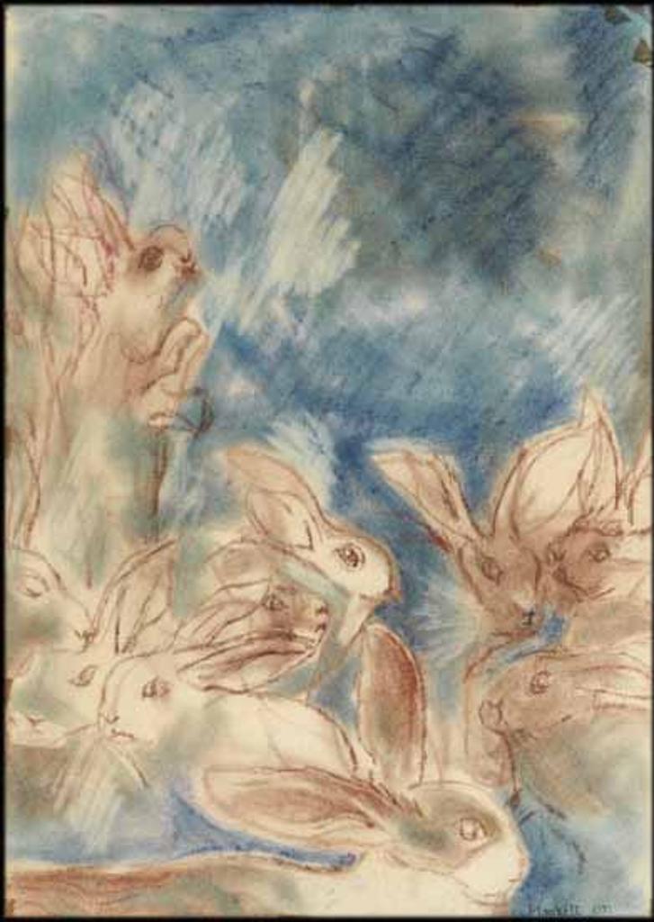 Joseph (Joe) Francis Plaskett (1918-2014) - Rabbit #1, South of France Farmyard