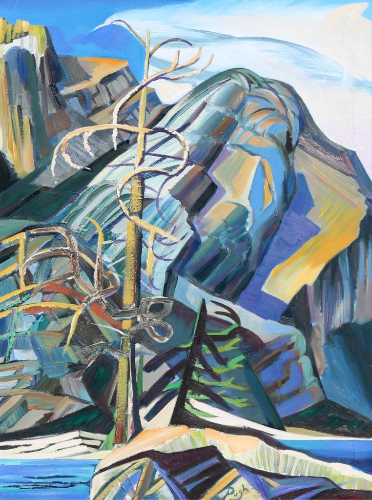 David Pugh (1946-1994) - Mountain And Gnarled Tree