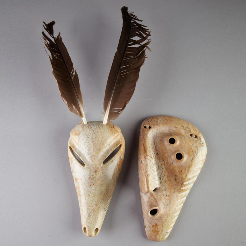 David Ruben Piqtoukun (1950) - Face (Human); Mask With Feathers