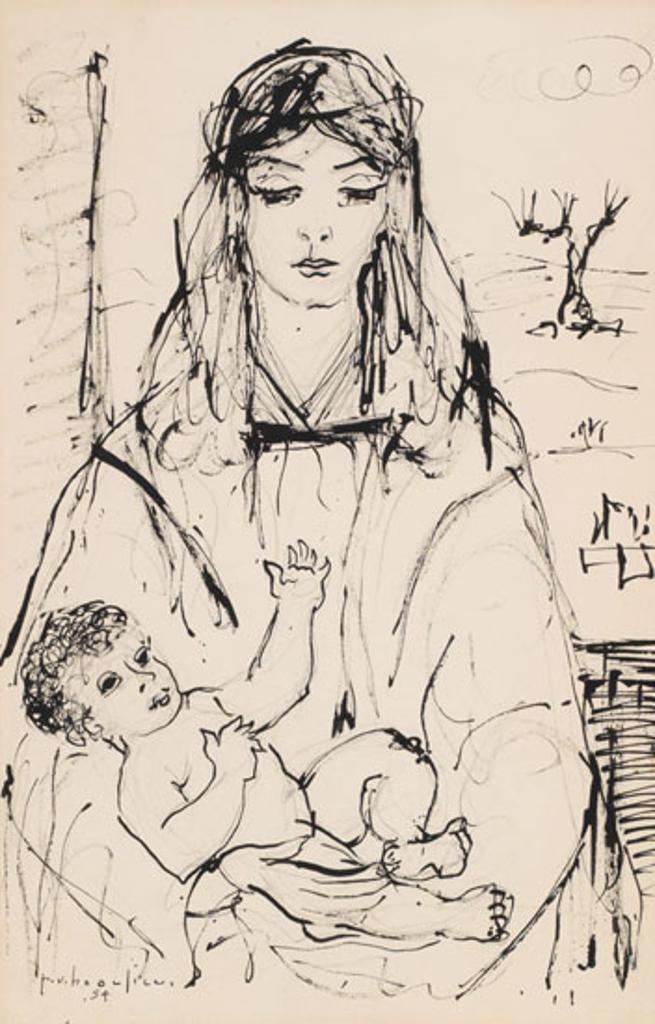 Paul Vanier Beaulieu (1910-1996) - Woman and Child