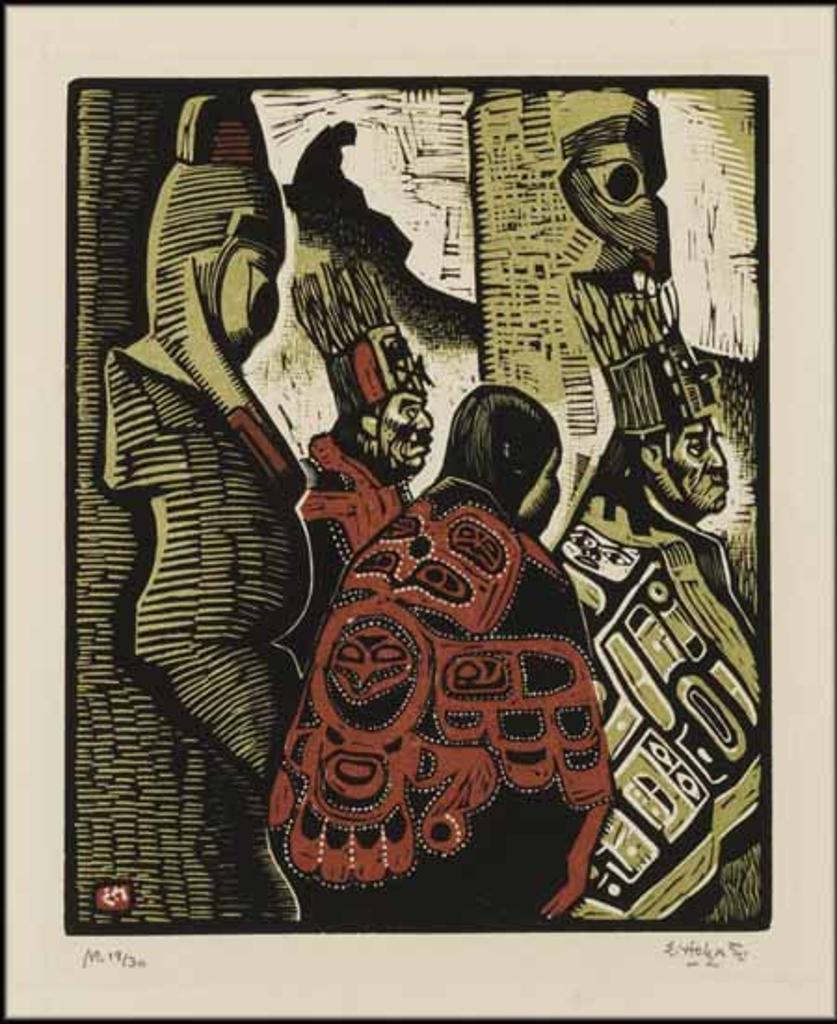 Edwin Headley Holgate (1892-1977) - Totem Poles, No. 5