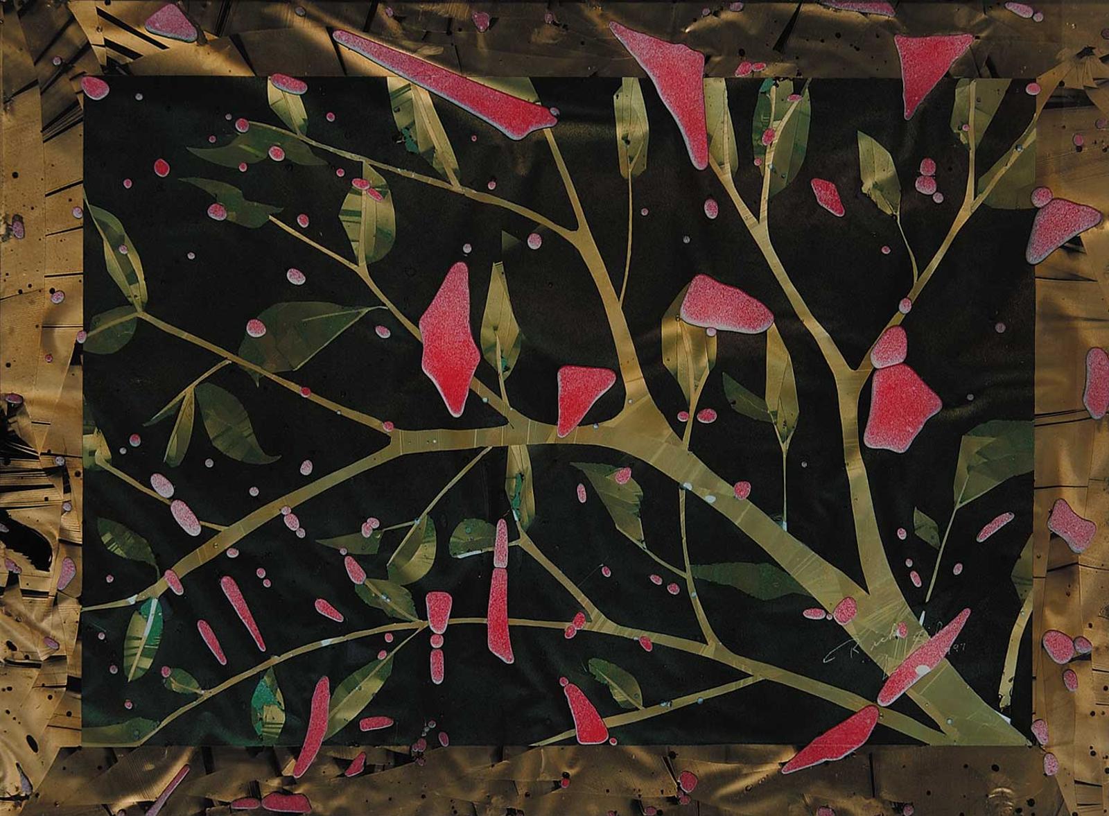 Rick L. Silas - Untitled - Branch with Pink Leaves