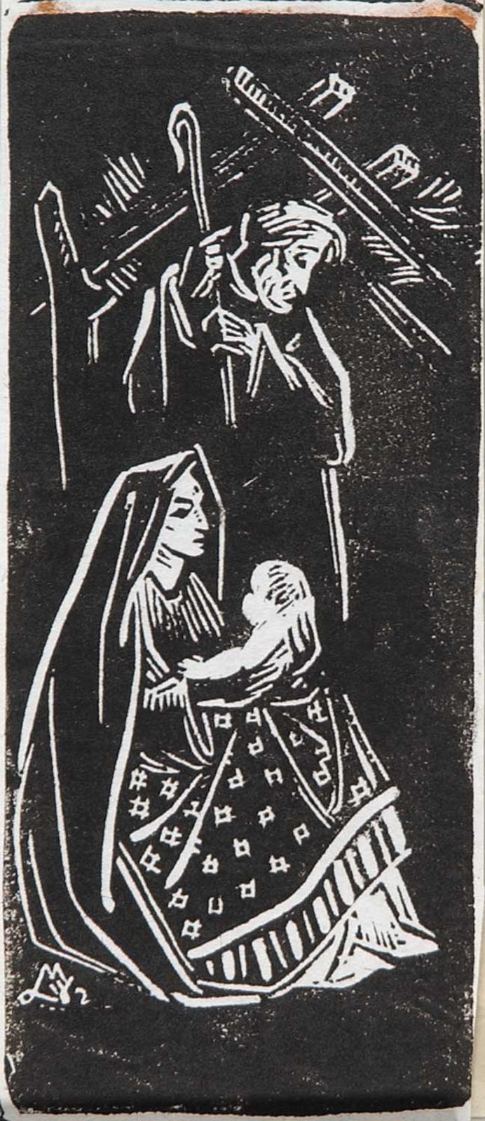 Leo Mol (1915-2009) - A Christmas Card - Jesus, Mary and Joseph