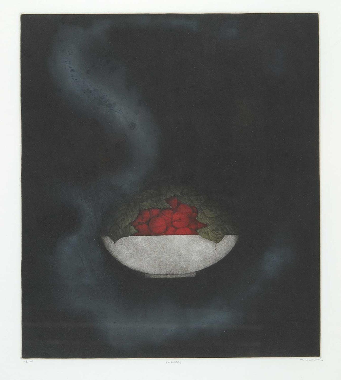 Tomoe Yokoi (1942) - Cherries [Nature Morte Suite]  #78/100