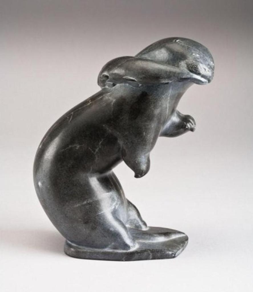 Peter Iqallu Angutikirq (1919) - Otter with fish, 1963