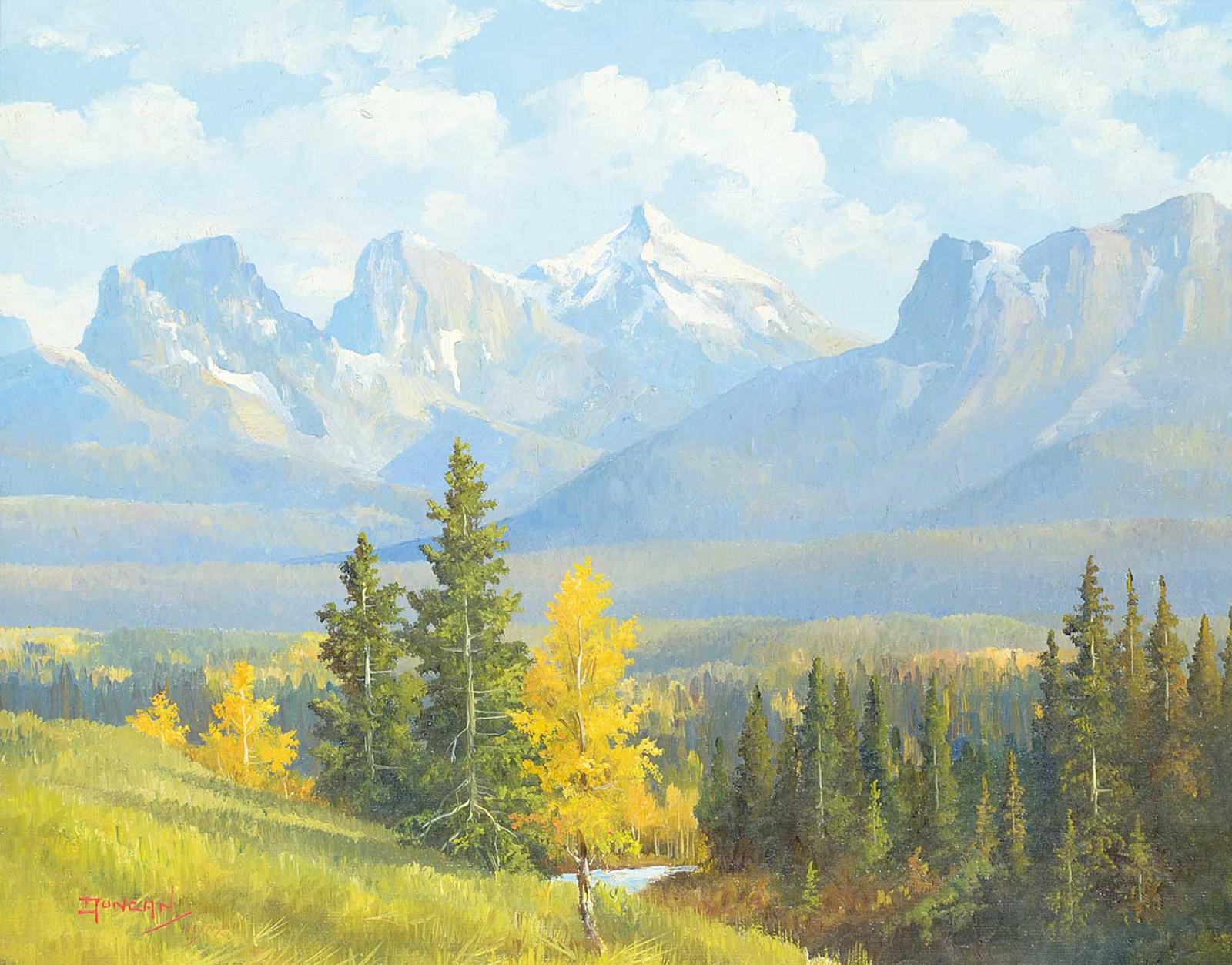 Duncan Mackinnon Crockford (1922-1991) - The Bow River Valley Nr. Canmore, Alta