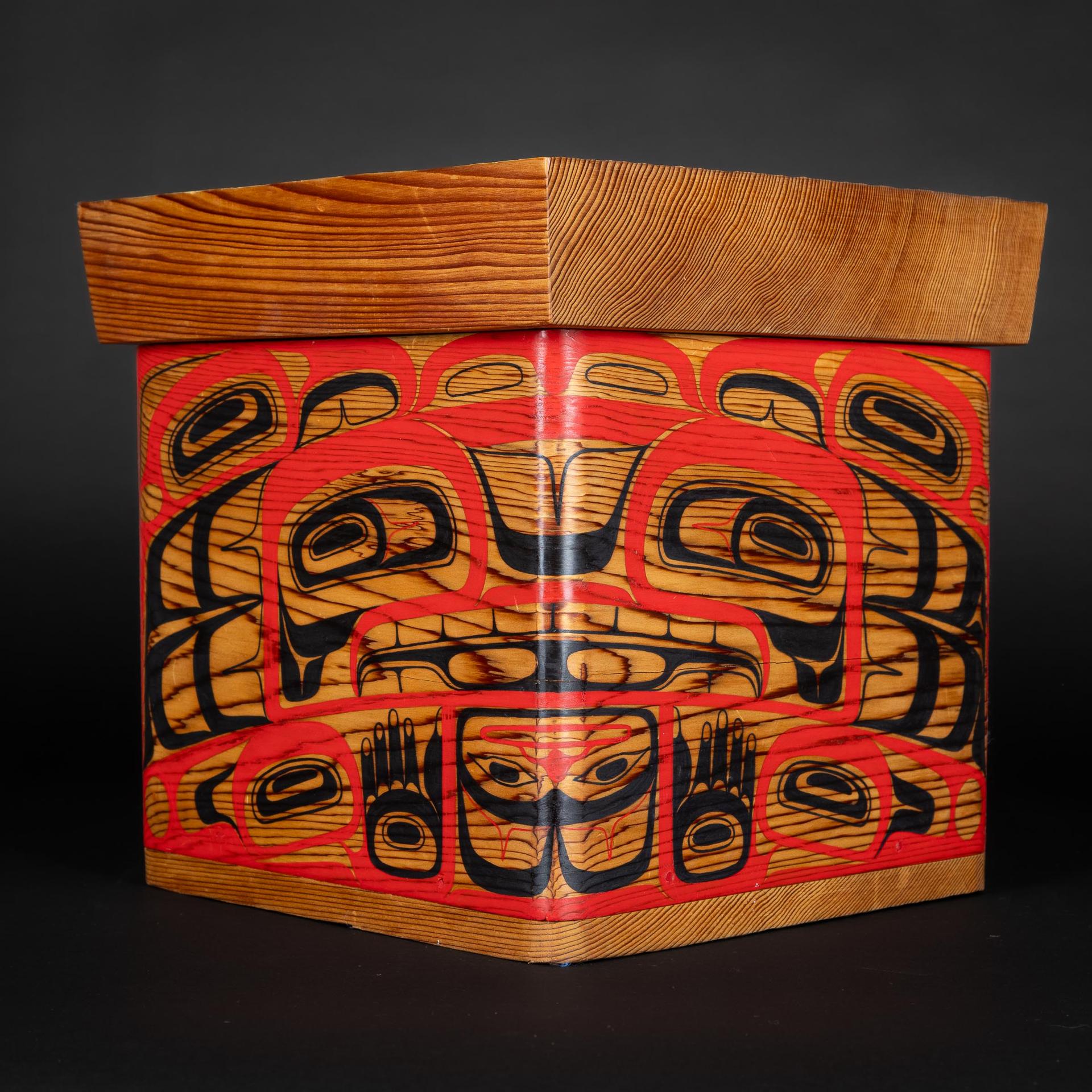 Larry Rosso - Painted Bentwood Box, 1991