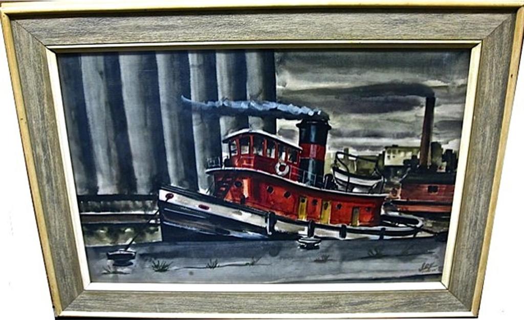 John Joy (1925-2012) - Red Tugboat