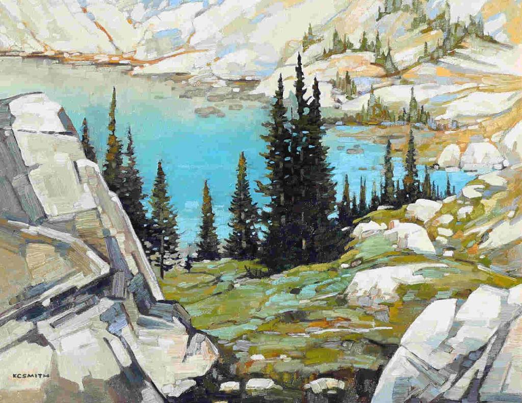 Keith Comock Smith (1924-2000) - Yoho National Park, B.C. (Yukness Lake) ; 1993
