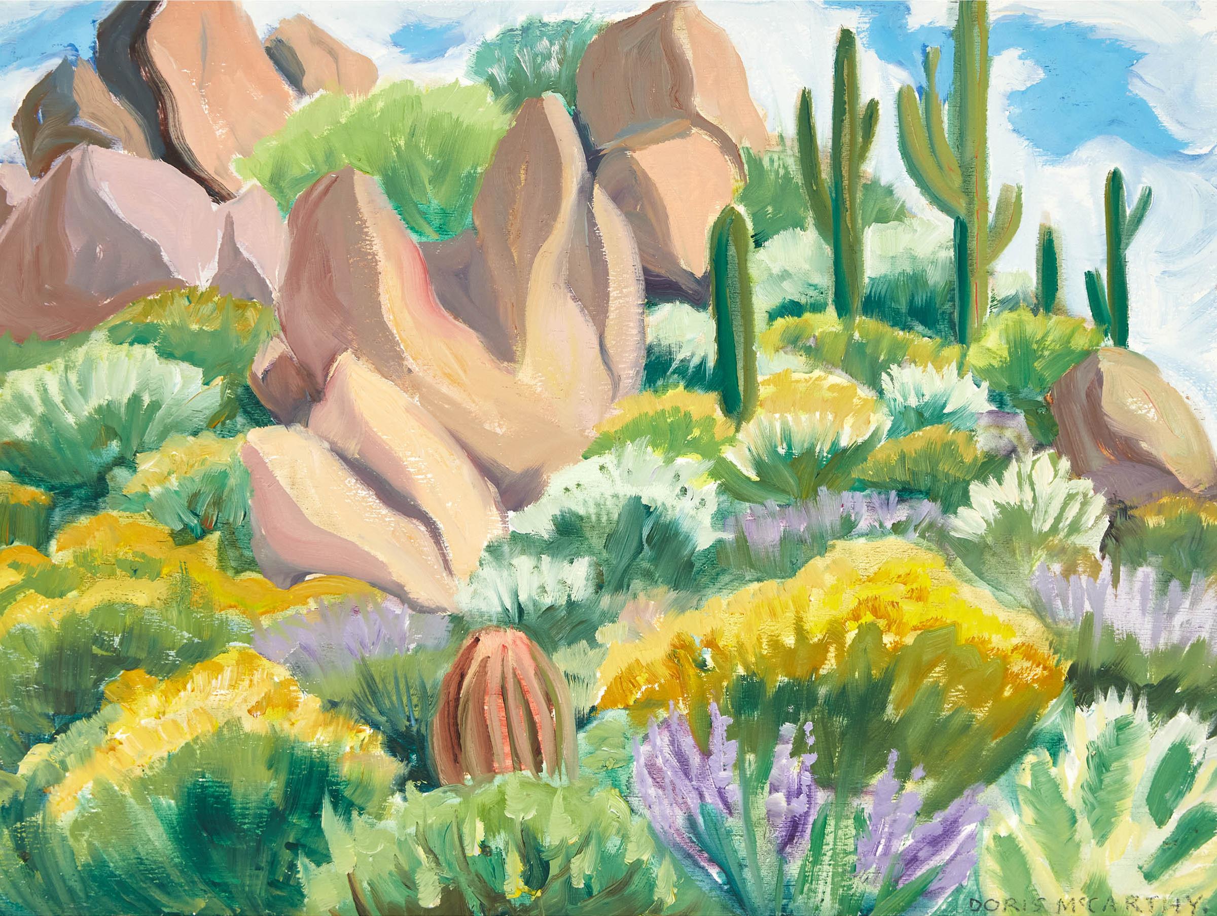 Doris Jean McCarthy (1910-2010) - The Blossoming Desert, 2001