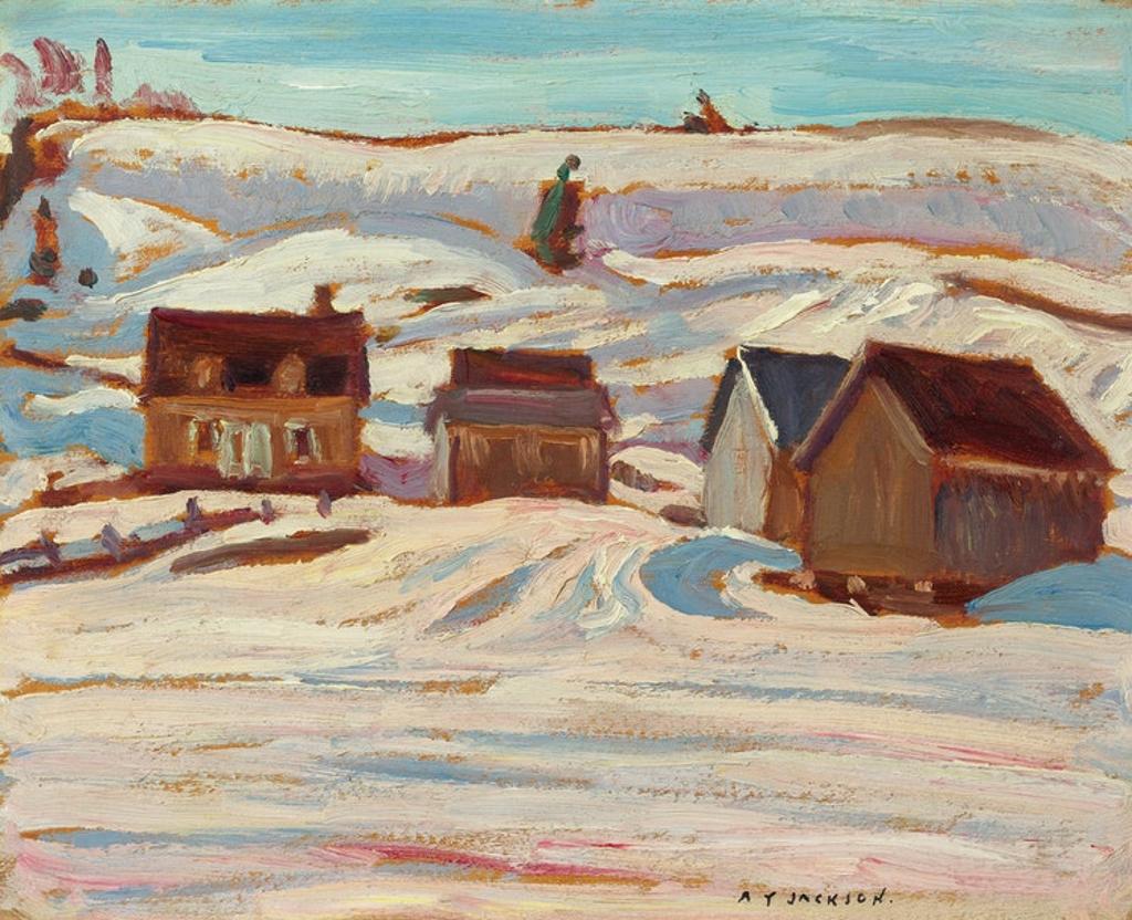 Alexander Young (A. Y.) Jackson (1882-1974) - Old Farm Buildings, Quebec