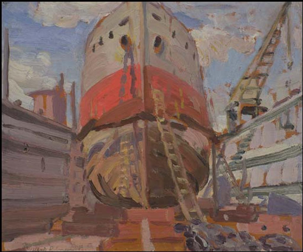 Albert Henry Robinson (1881-1956) - Ship in Dry Dock
