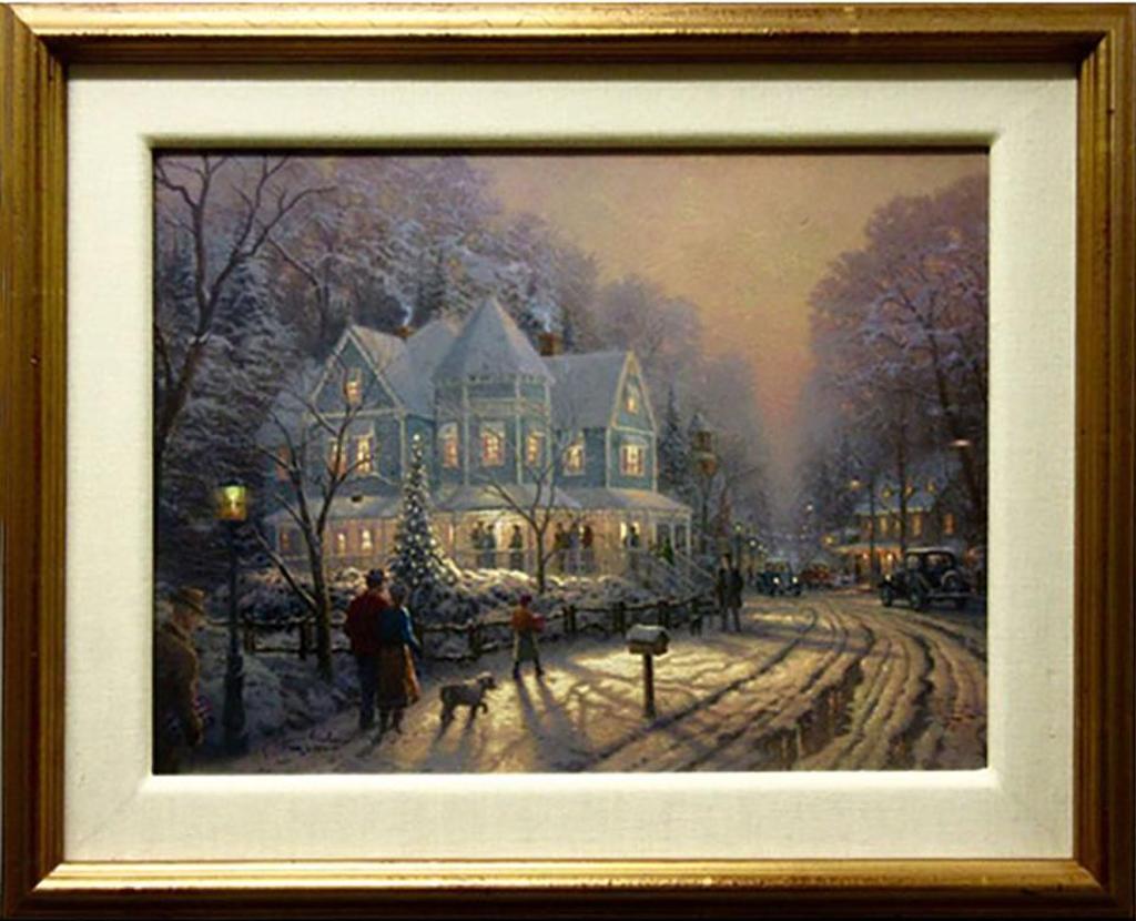 Thomas Kinkade (1958-2012) - A Holiday Gathering (Christmas Cottage Ix)