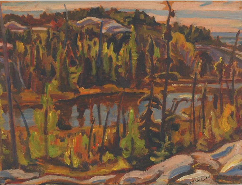 Alexander Young (A. Y.) Jackson (1882-1974) - Autumn, Whitefish Falls, Ont.