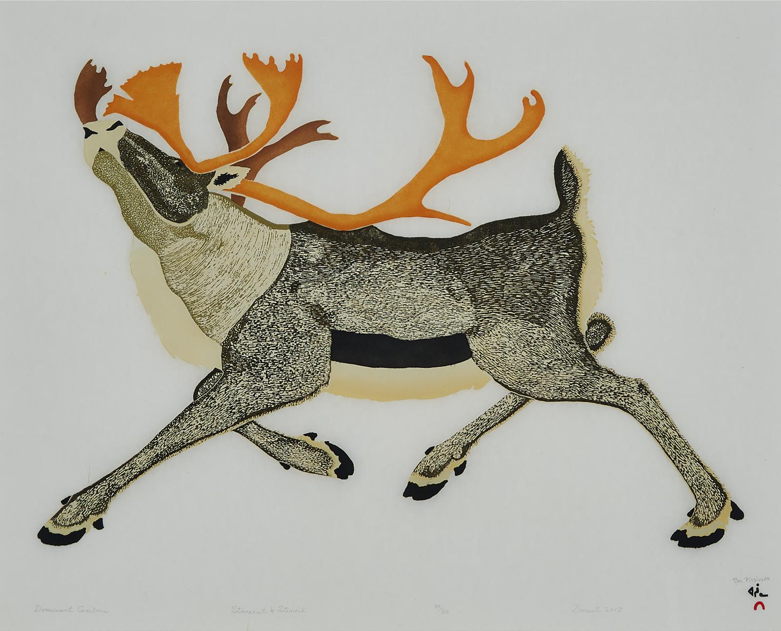 Tim Pitsiulak (1967-2016) - Dominant Caribou