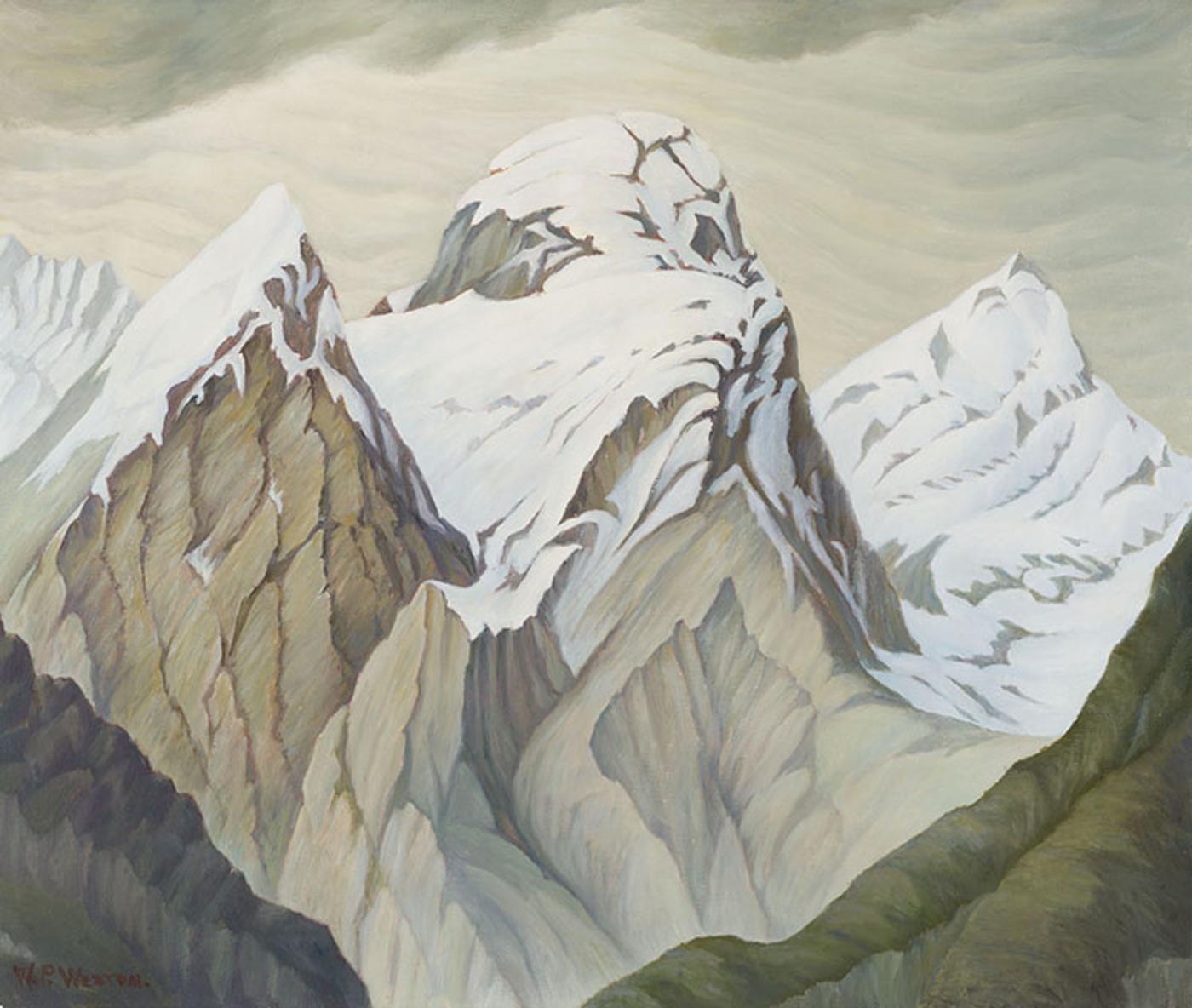 William Percival (W.P.) Weston (1879-1967) - Trinity Mountain, Rocky Mountains, Fernie, B.C.