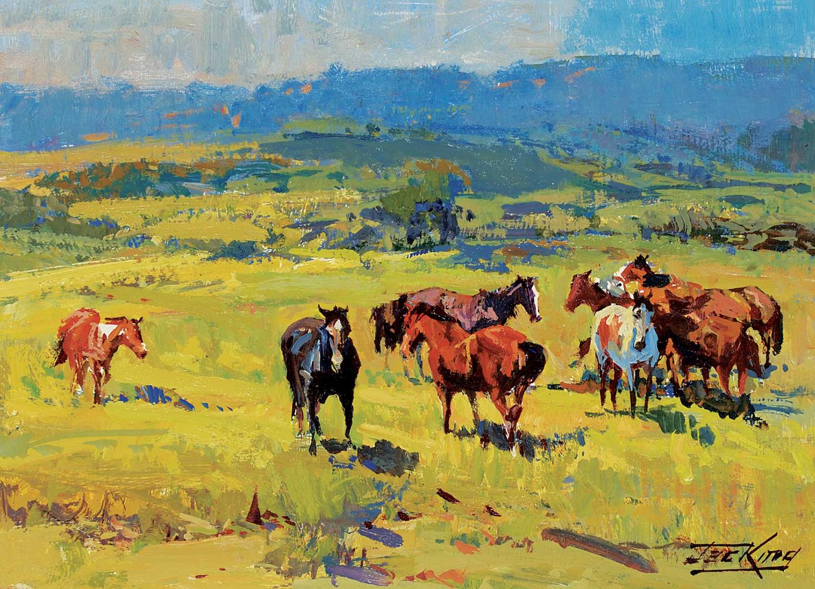 Jack [Jac] Elmo King (1920-1998) - Untitled - Grazing Horses