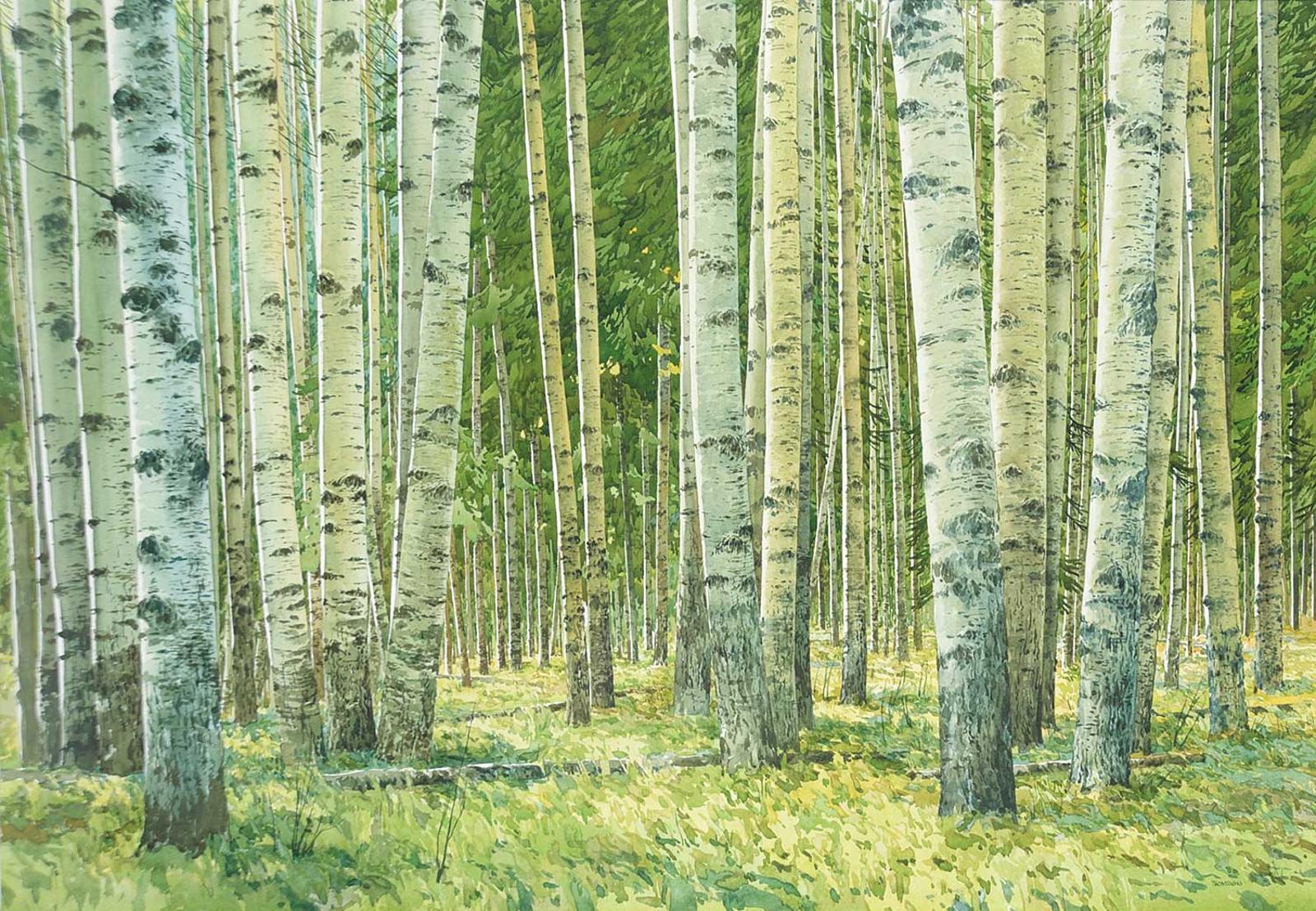 Keith L. Thomson (1934) - Untitled - In the Birch Trees