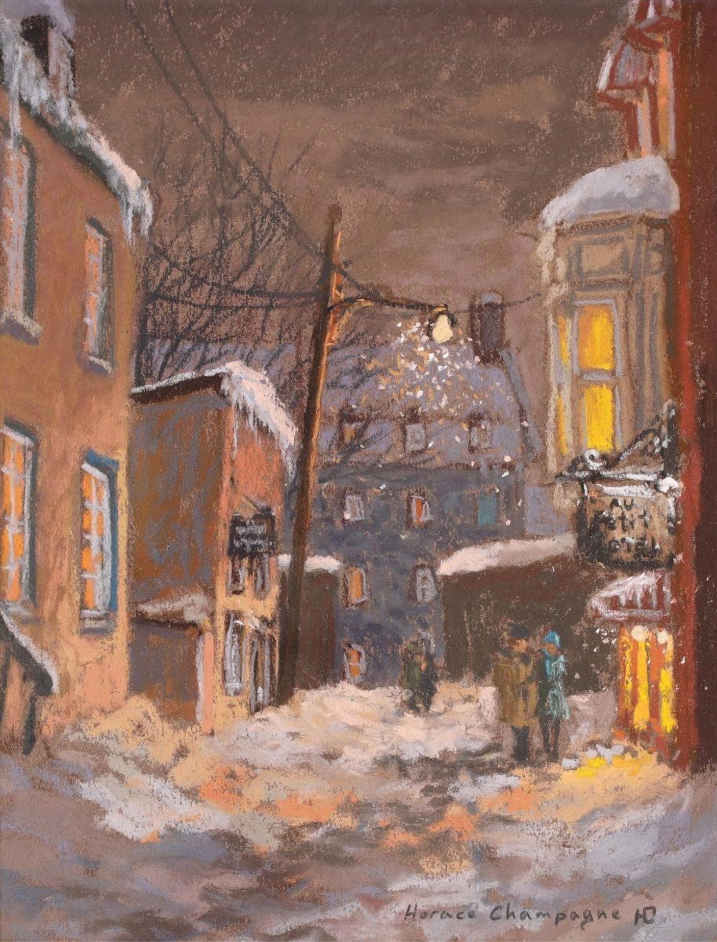 Horace Champagne (1937) - Nuit Romantique (Petit Hotel, Rue Ste-Ursules, Quebec); 1990