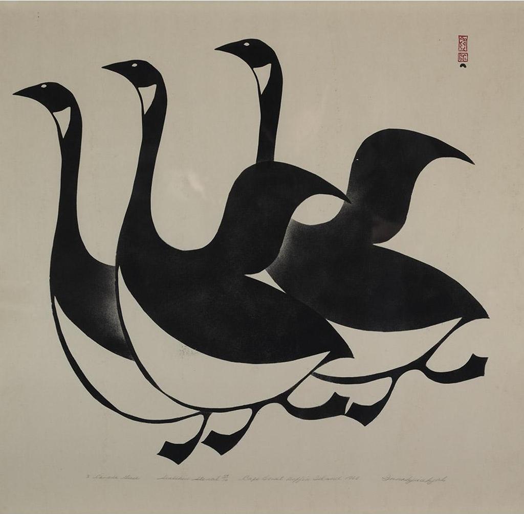 Innukjuakju Pudlat (1913-1972) - Three Canada Geese