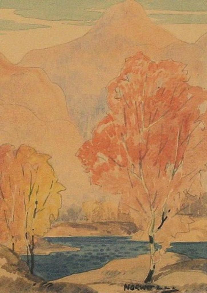 Graham Norble Norwell (1901-1967) - River Through Trees, Autumn
