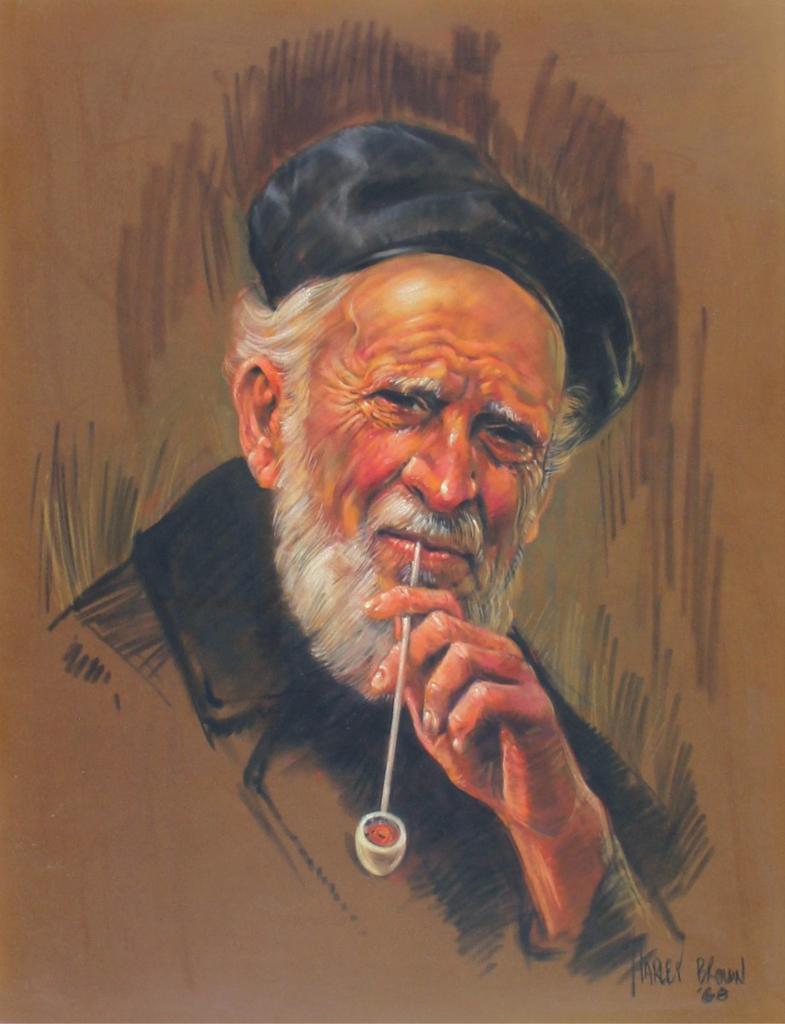 Harley W. Brown (1939) - Old Man With Pipe; 1968