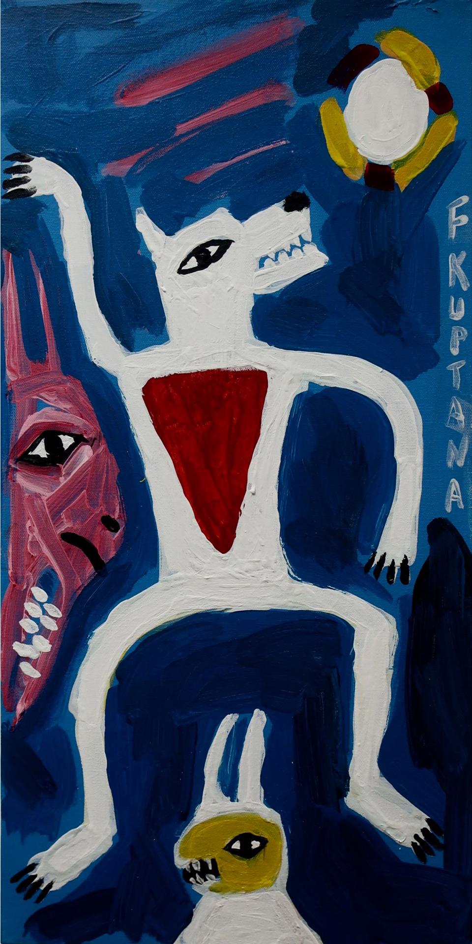 Floyd Kuptana (1964-2021) - Untitled (Creatures Of The Night)