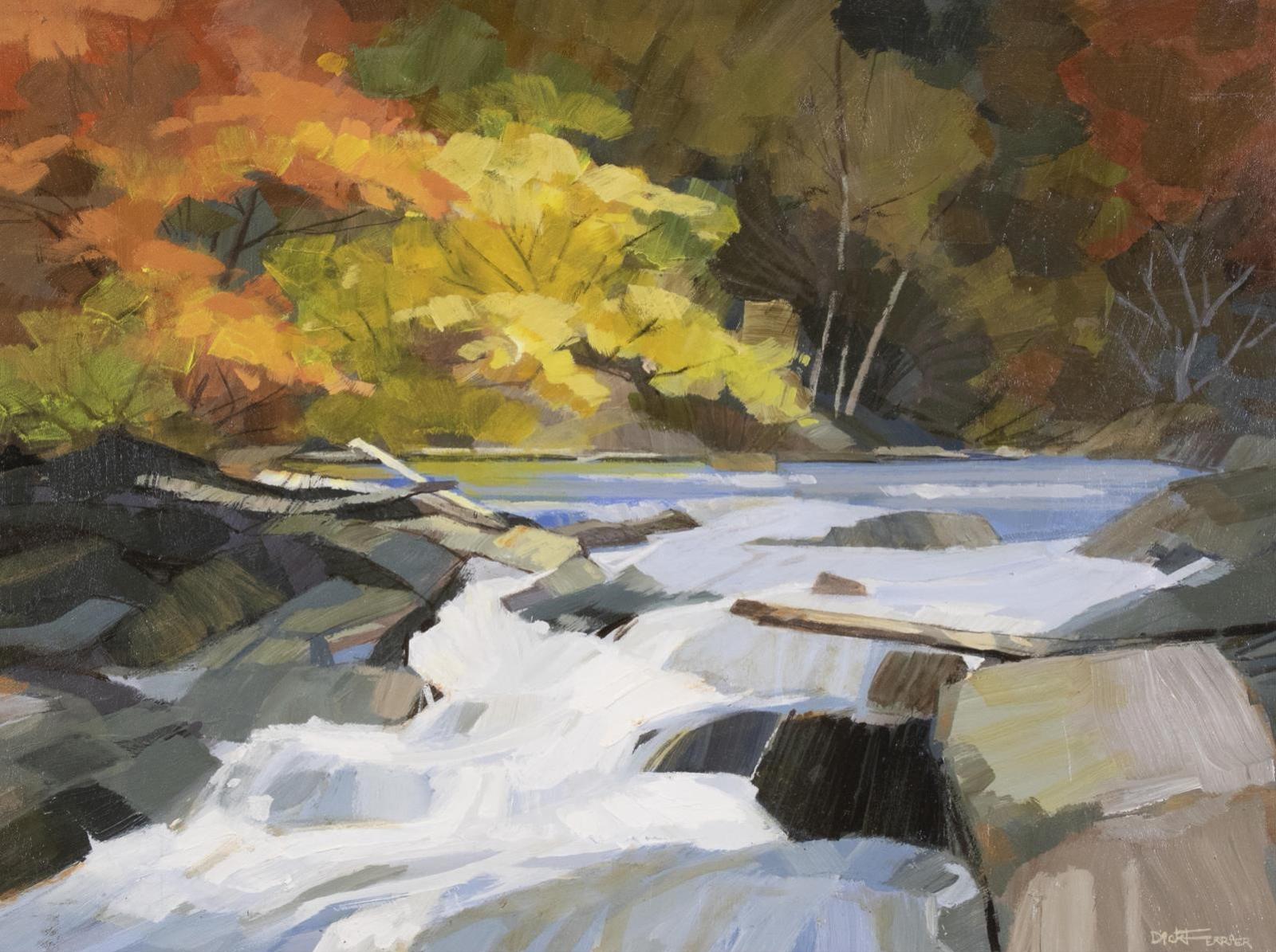 Richard (Dick) Ferrier (1929-2002) - River Rapids, Autumn