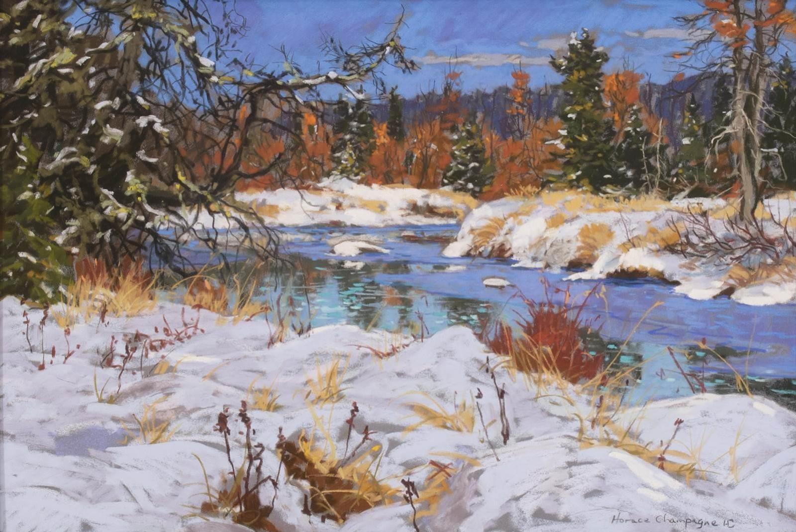 Horace Champagne (1937) - Early Snow In Parc Des Laurentides (The Montmorency River In October, Quebec); 2010