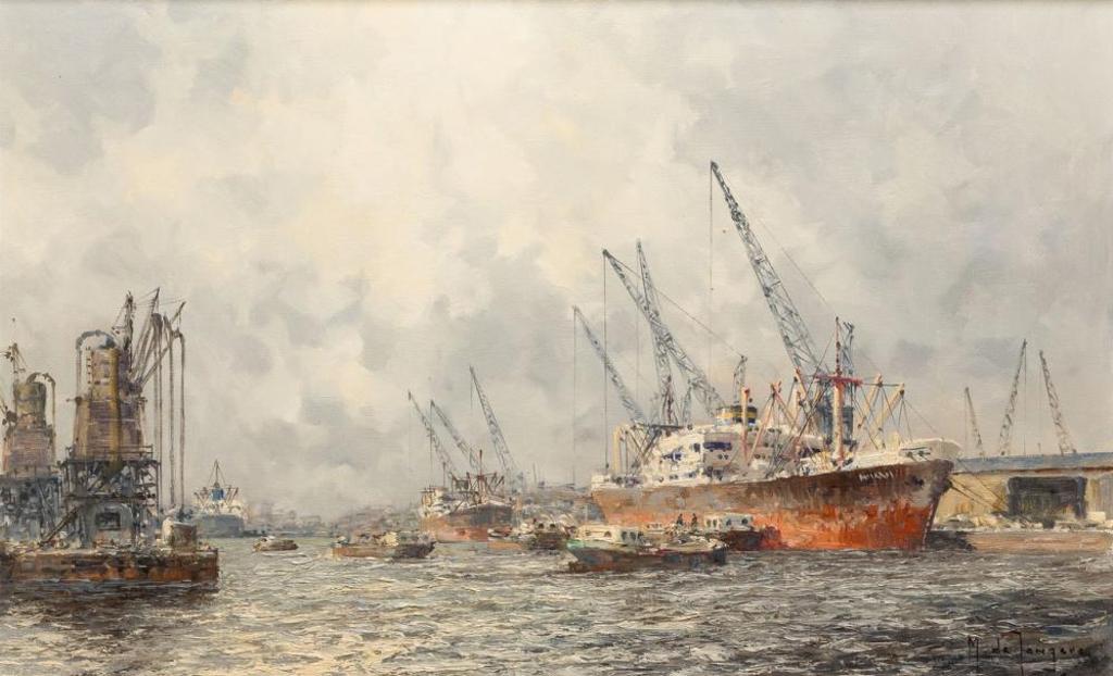 Marinus Johannes Drulman (1912-1977) - Rotterdam Harbour