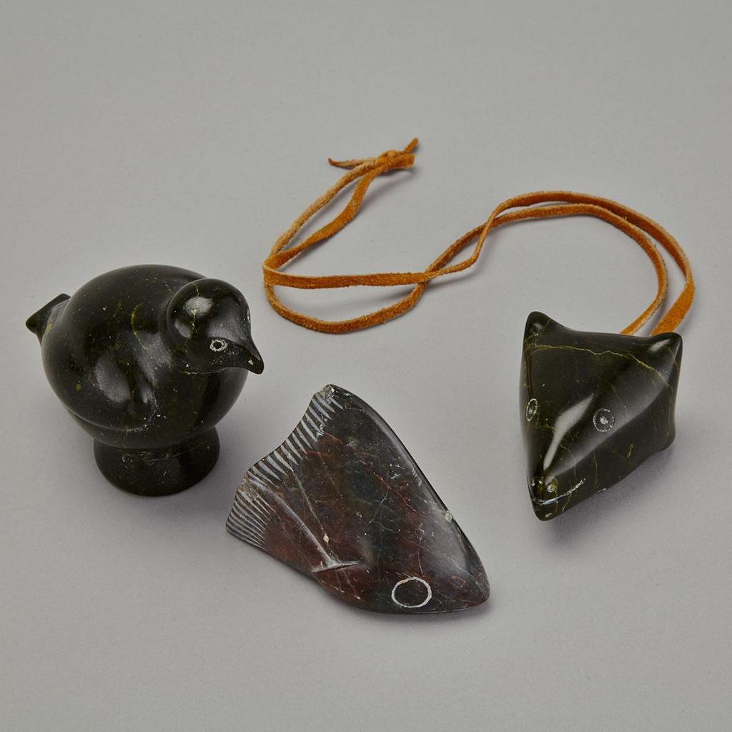 Manasee Eevik (1939) - Hawk; Amulet With  Animal Heads; Fish