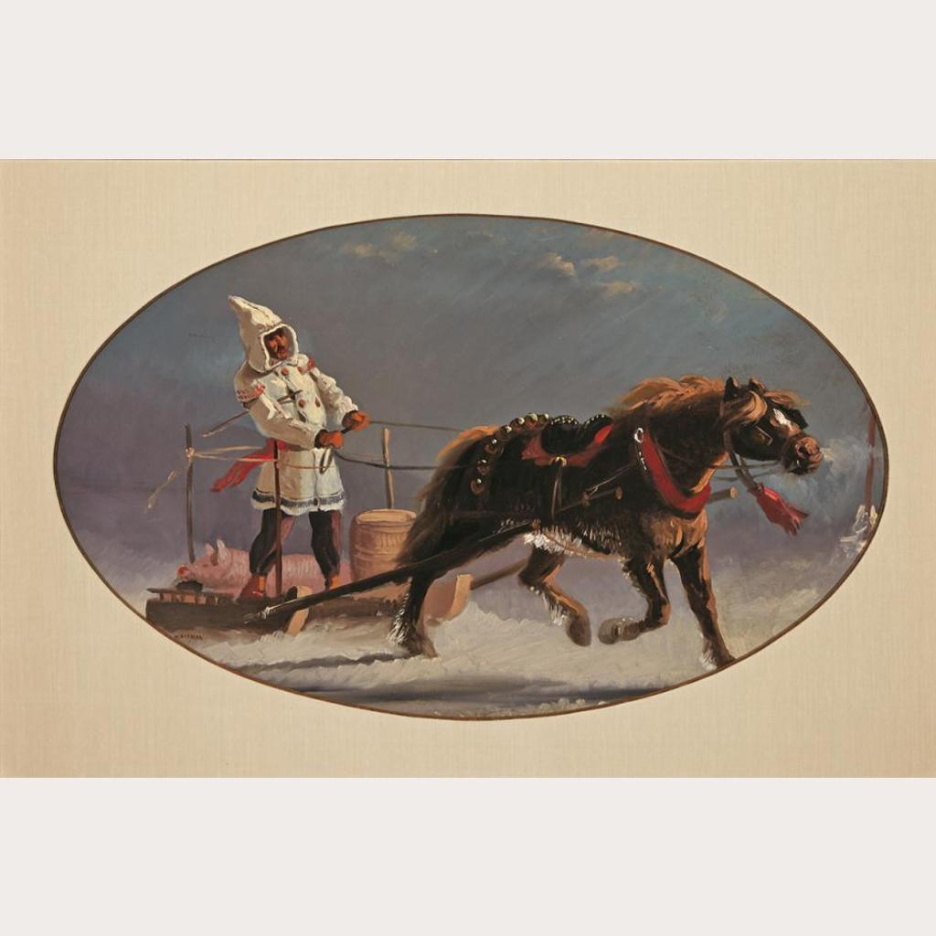 William Raphael (1833-1914) - Habitant, Horse And Sleigh