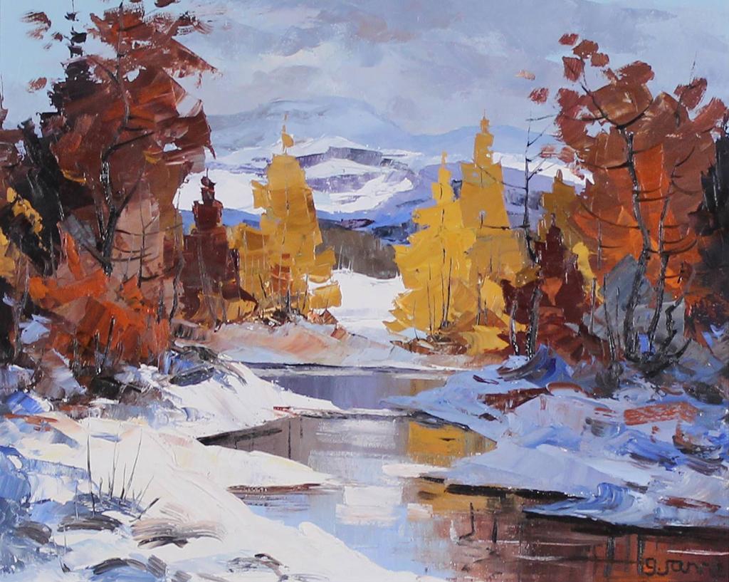 Georgia Jarvis (1944-1990) - Rocky Mountain Valley, Autumn Snow
