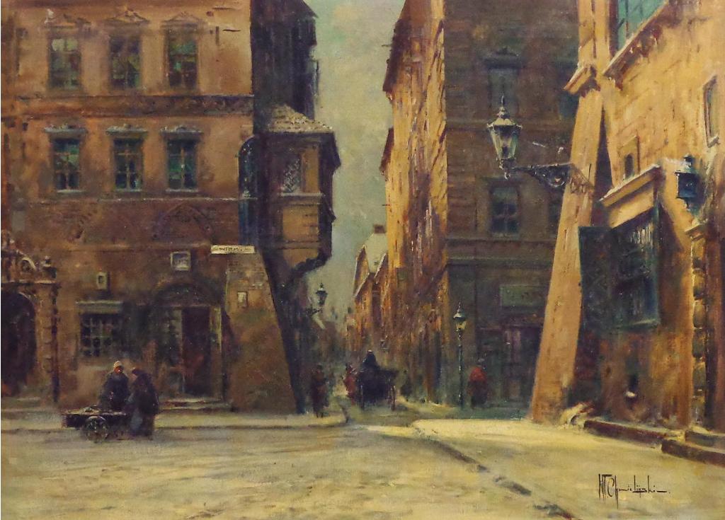 Wladyslaw Chmielinski (1911-1979) - City Square in Winter