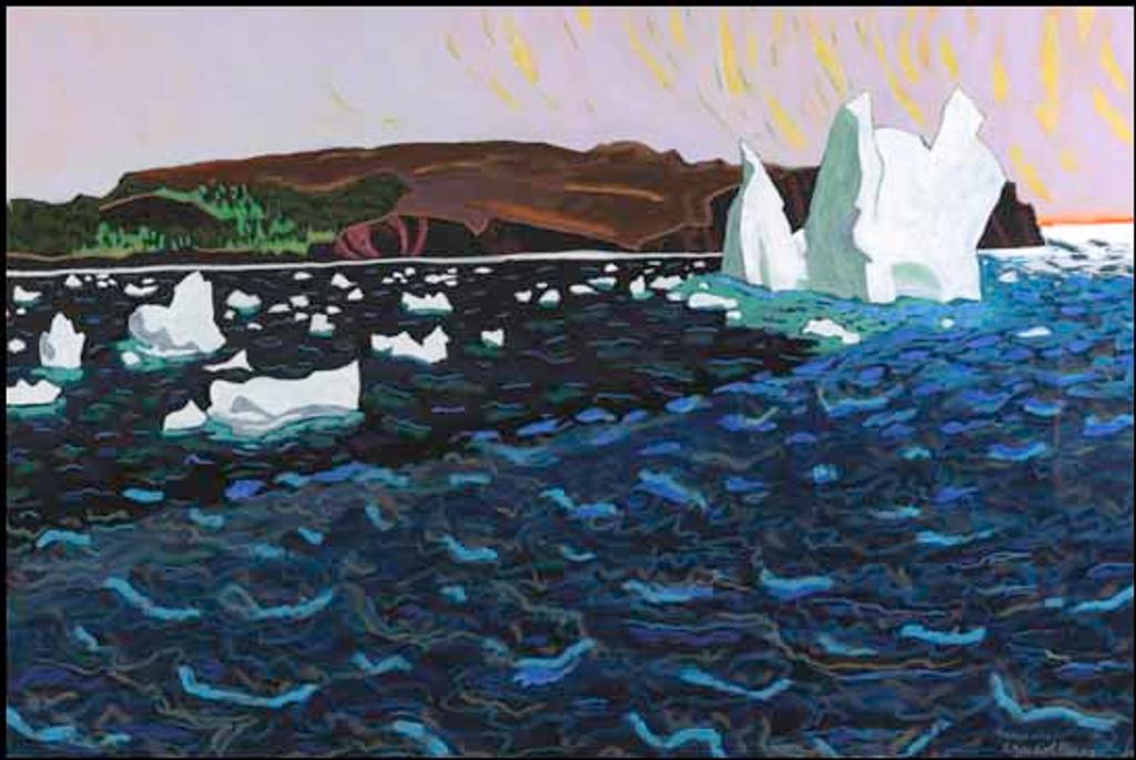 Anne Meredith Barry (1932-2003) - Iceberg and Growlers off Witless Bay Beach