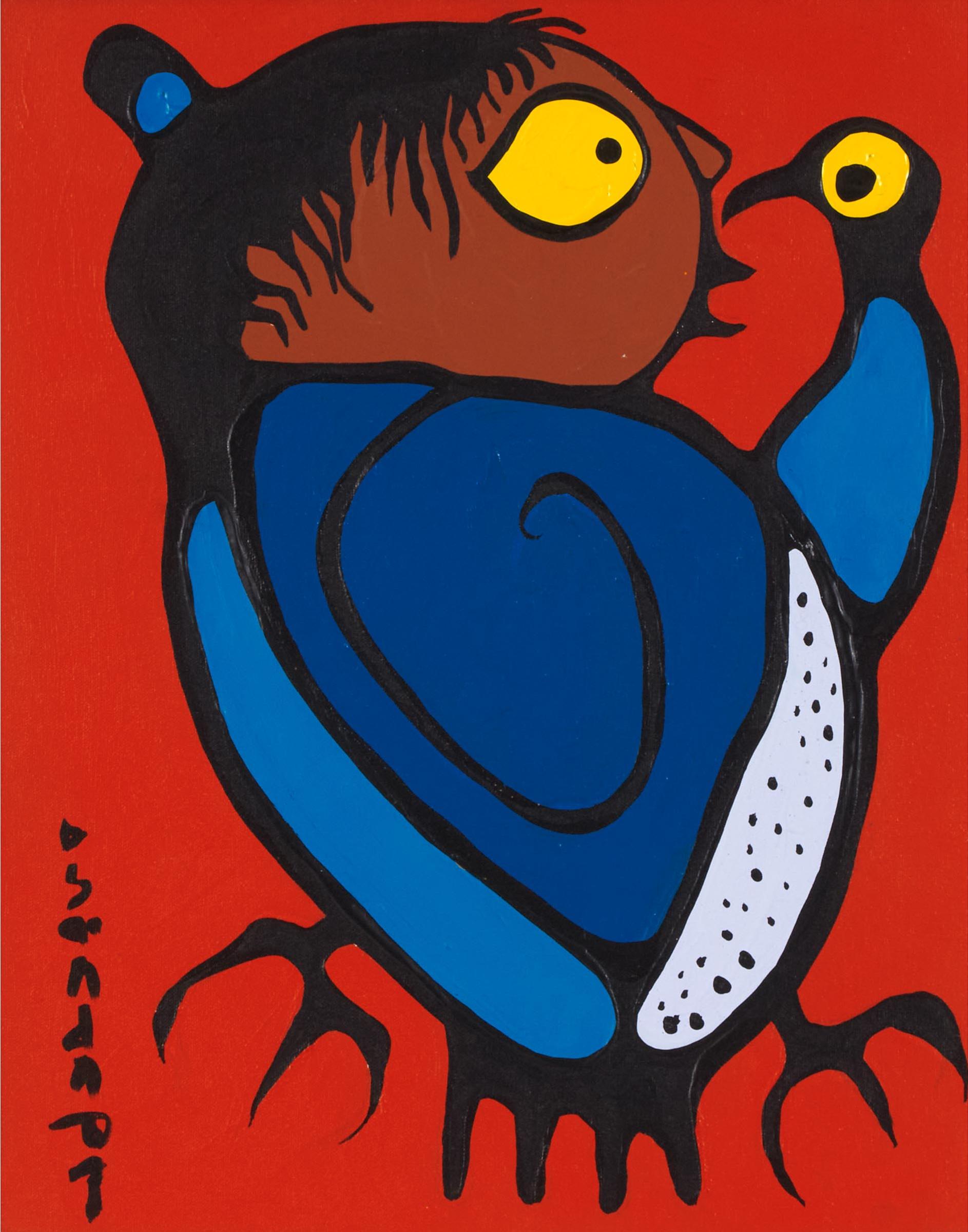 Norval H. Morrisseau (1931-2007) - Owl Child, 1980