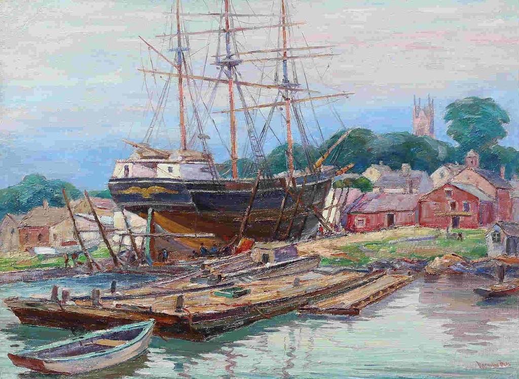 Reynolds Beal (1866-1951) - Sunbeam, Whaler At Fairhaven Mass.; Ca 1905