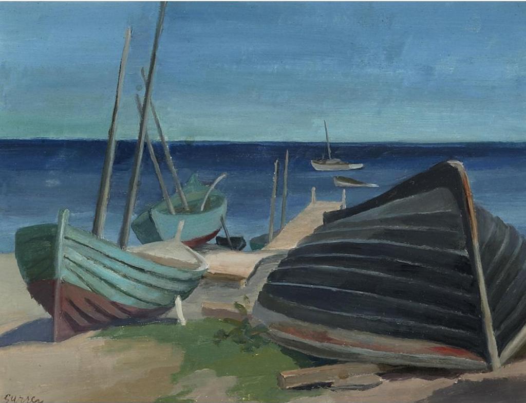 Philip Henry Howard Surrey (1910-1990) - Green Schooners, C. 1950