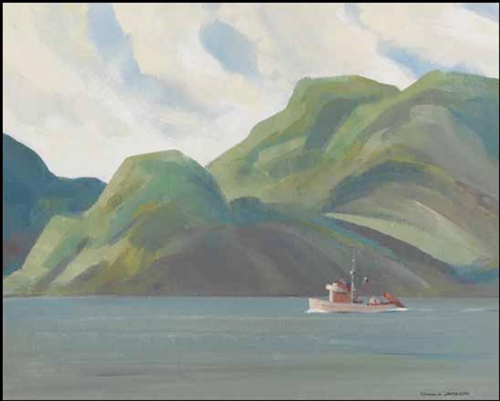 Ronald Threlkeid Jackson (1902-1992) - Boat on the Coast