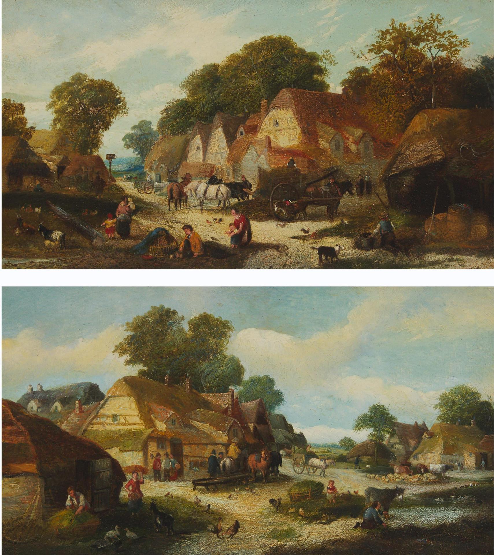 James Edwin Meadows (1828-1888) - Pair Of Farmyard Scenes
