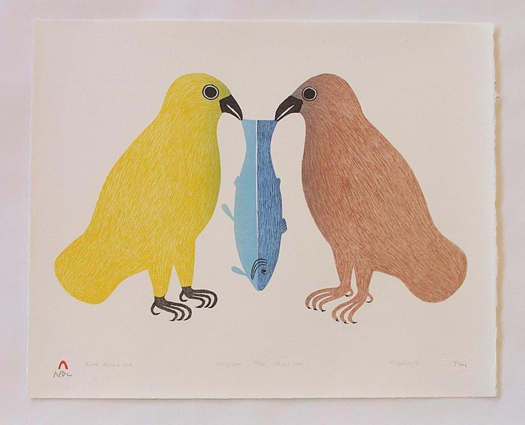 Kingmeata Etidlooie (1915-1989) - Birds Share A Fish