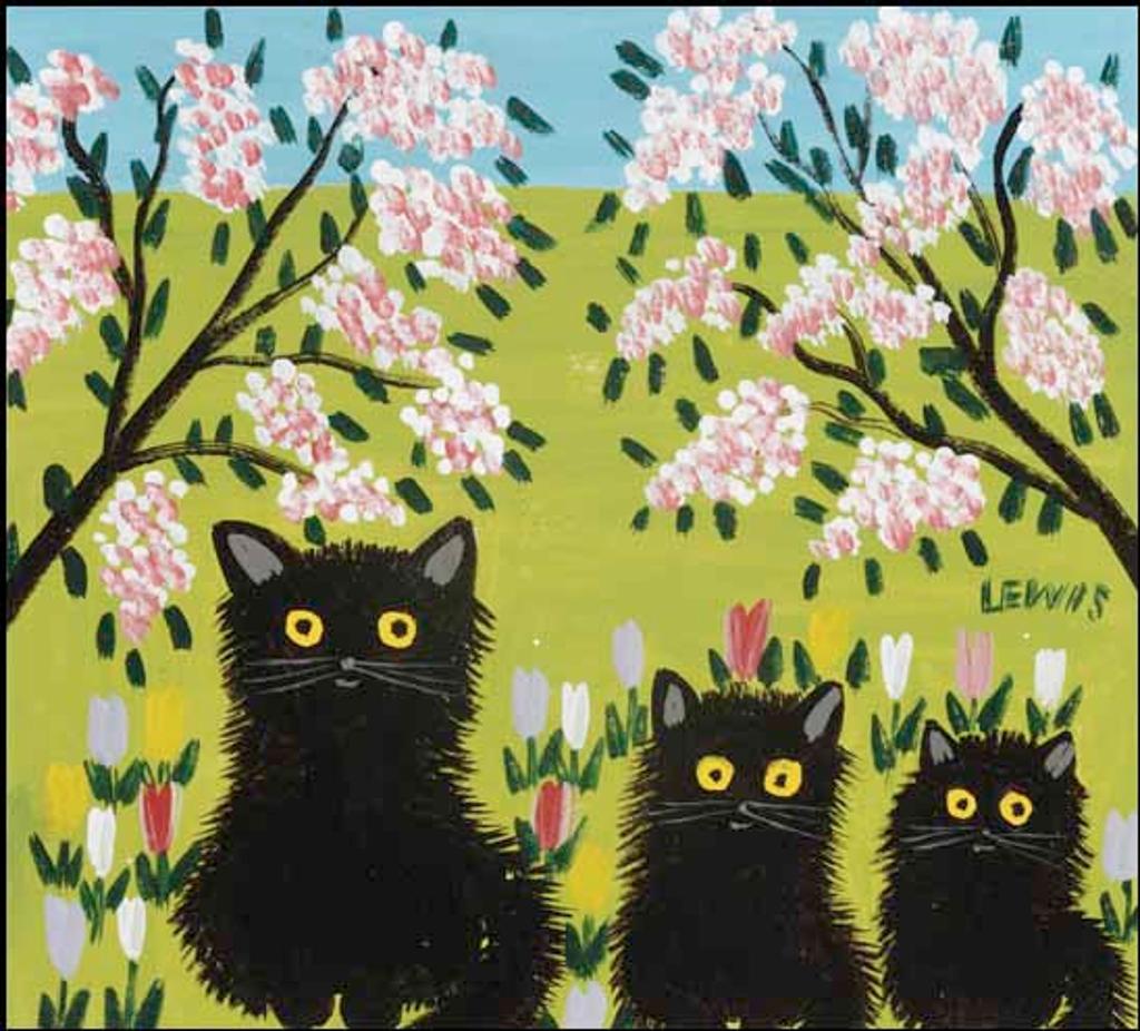 Maud Kathleen Lewis (1903-1970) - Three Black Cats