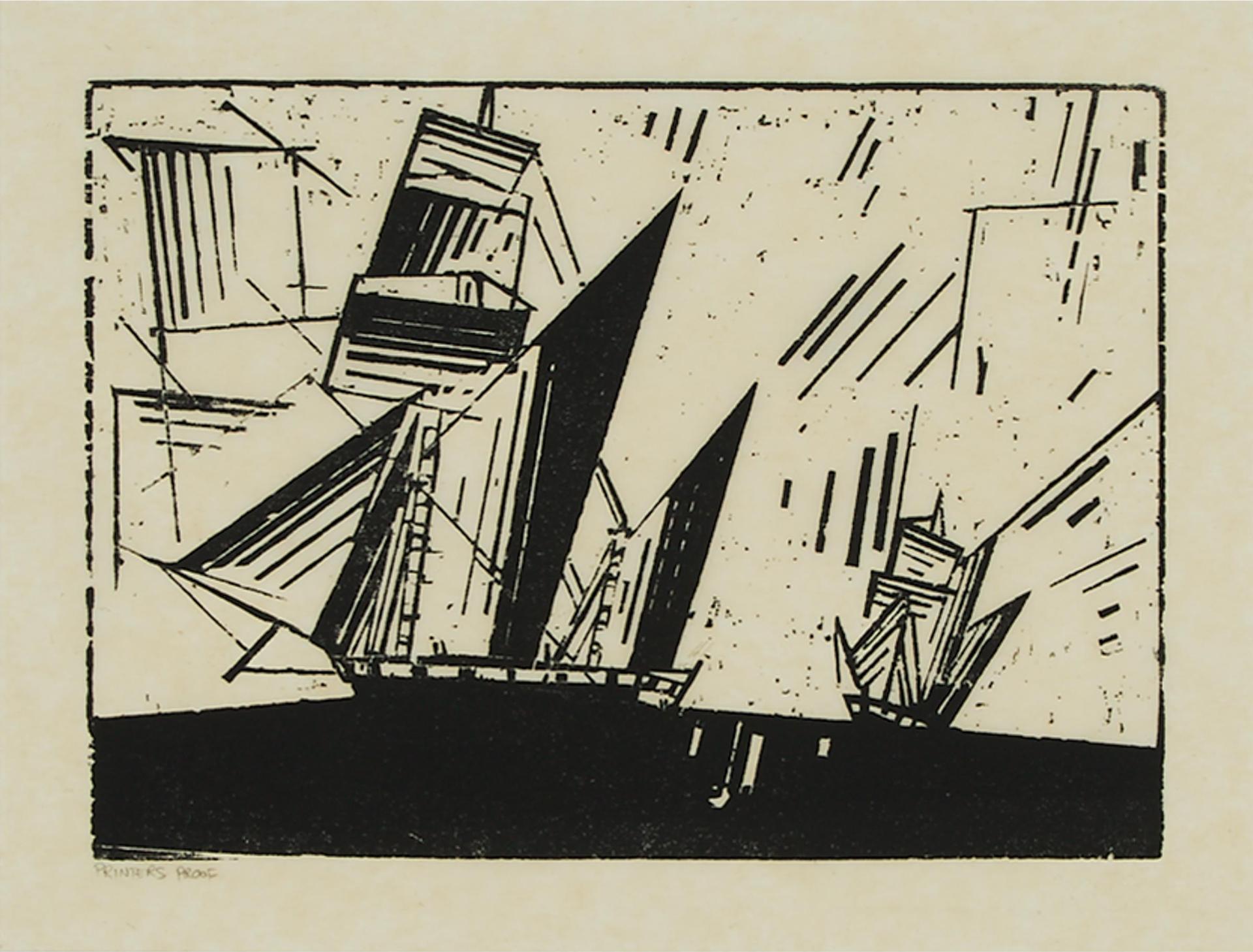 Lyonel Feininger (1871-1956) - TOPSAIL KETCHES, 1931 [PRASSE, 271; F. 3103]