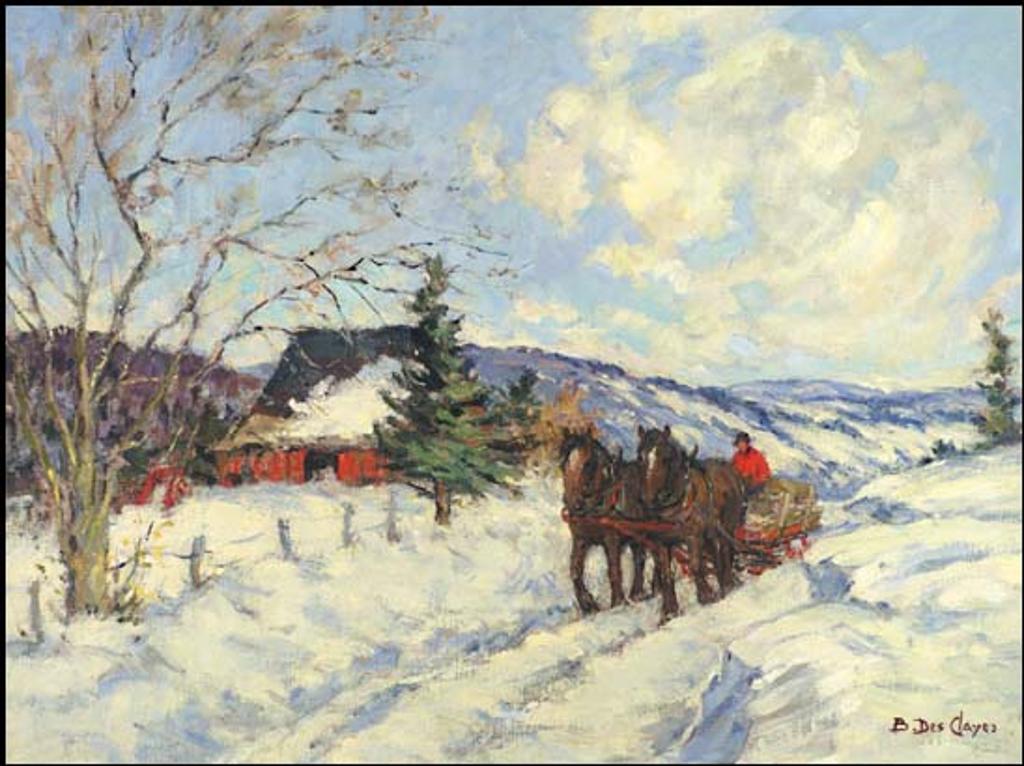 Berthe Des Clayes (1877-1968) - The Red Sleigh