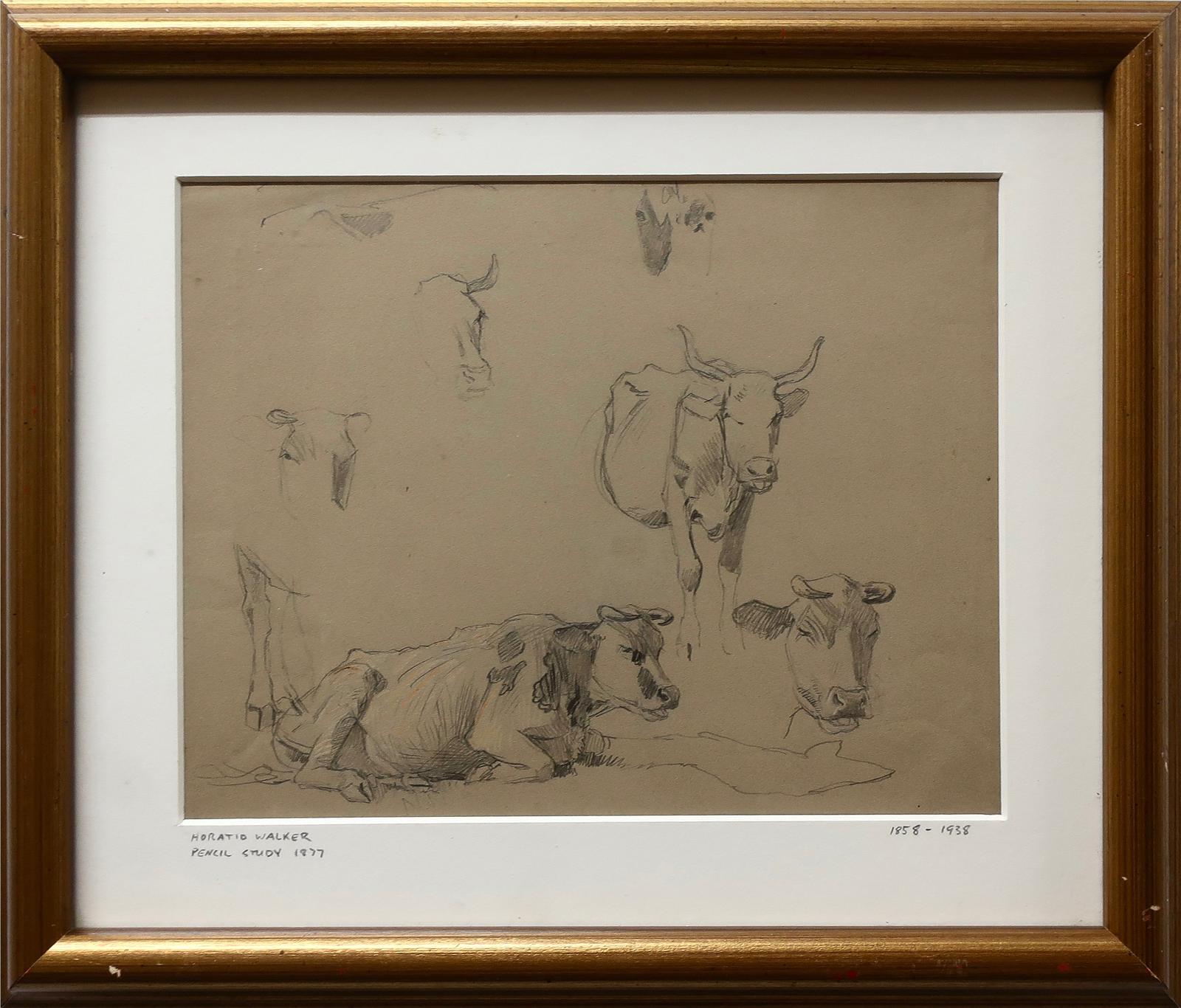 Horatio Walker (1858-1938) - Cow Sketches