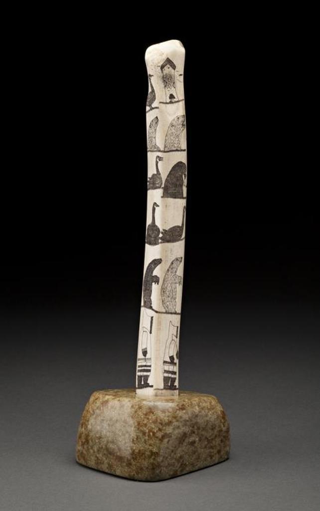 Nuyaliaq Qimirpik (1937-2007) - Scrimshaw Composition