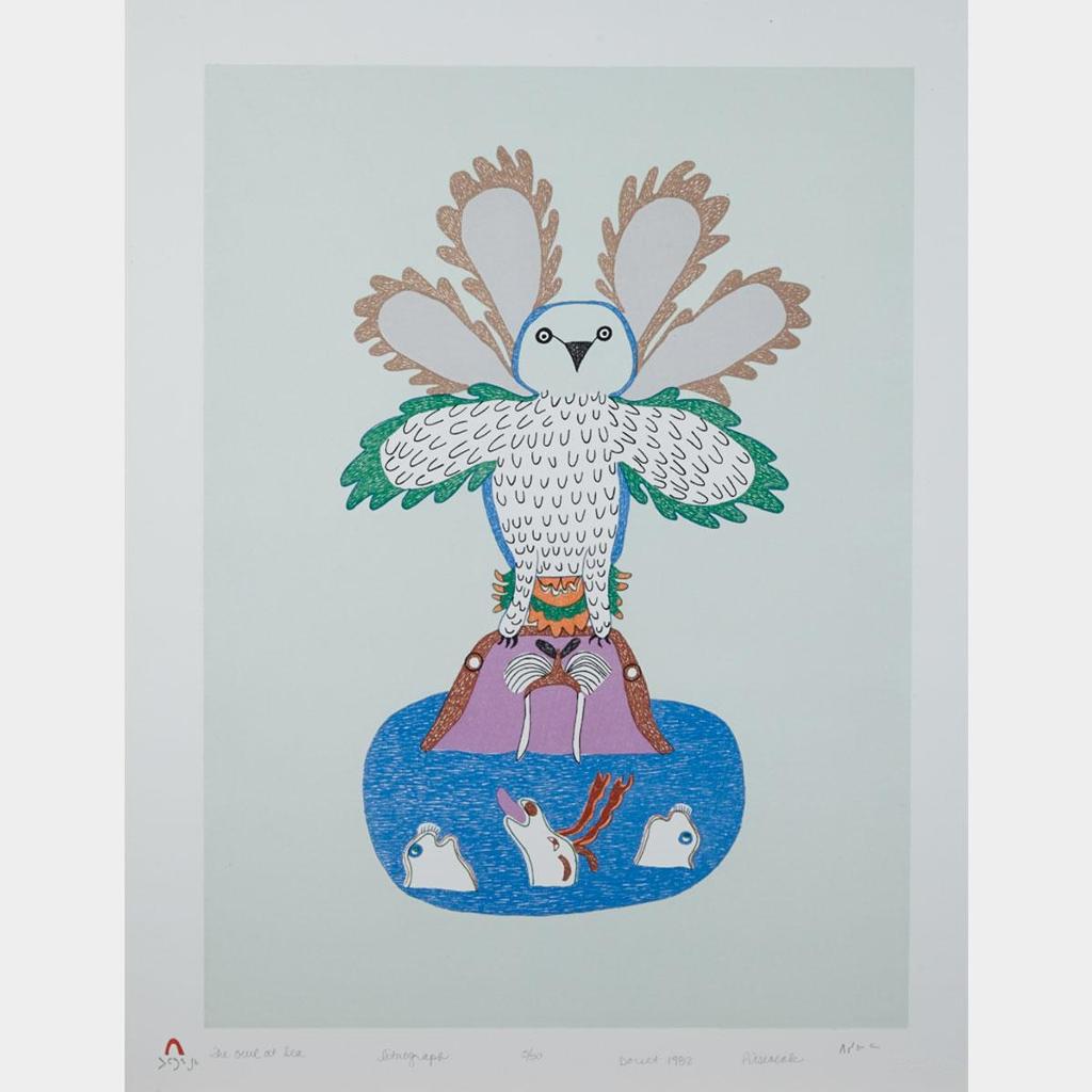 Pitseolak Ashoona (1904-1983) - The Owl At Sea